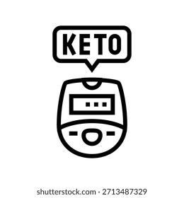 ketone meter device line icon vector. ketone meter device sign. isolated contour symbol black illustration