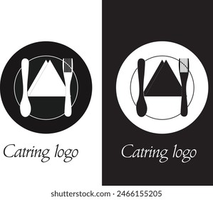   ketring and dining company logoDesign concept for cafe, restaurant advertisement, street food, catring service