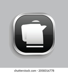 kette icon design. Glossy Button style rounded rectangle isolated on gray background.. Vector illustration