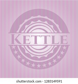 Kettle badge with pink background