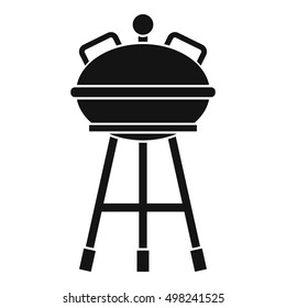 Kettle barbecue icon. Simple illustration of barbecue vector icon for web