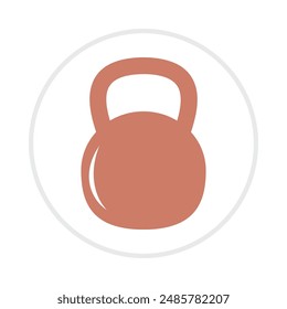Kettle bell applicable trendy icon attractive abstract vector illustration artwork colorful design
