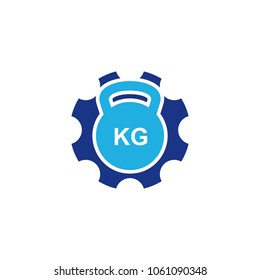 Kettle Bell Gear Logo Icon Design