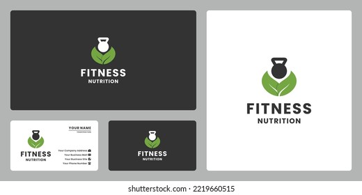 Kessel-Glocke-Fitnessraum mit Logo-Design für Fitnessnährung