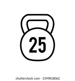 Kettle bell icon illustration isolated vector sign symbol.