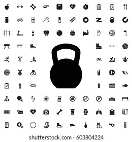 Kettle Bell Icon Illustration Isolated Vector Sign Symbol. Fitness Icons Vector Set.