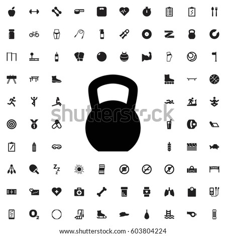 Kettle bell icon illustration isolated vector sign symbol. fitness icons vector set.