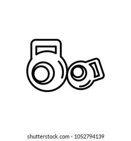 Kettle bell Icon Isolated on White Background.
