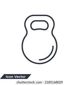 ilustración vectorial del logotipo del icono del timbre del hervidor de agua. Plantilla de símbolo de medición para colección de diseño gráfico y web