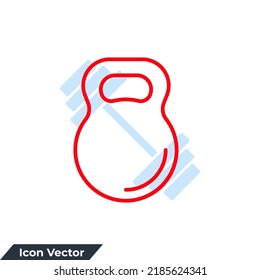 kettle bell icon logo vector illustration. Measuring symbol template for graphic and web design collection