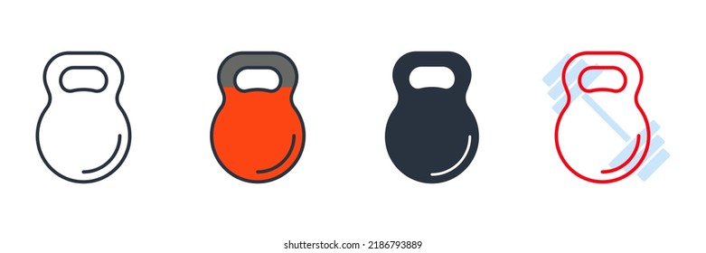 ilustración vectorial del logotipo del icono del timbre del hervidor de agua. Plantilla de símbolo de medición para colección de diseño gráfico y web