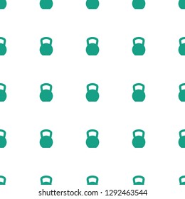 kettle bell icon pattern seamless white background. Editable filled and outline kettle bell icon. kettle bell icon pattern for web and mobile.