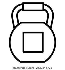 kettle bell icon Simple thin line stroke