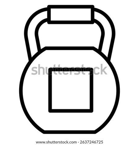 kettle bell icon Simple thin line stroke