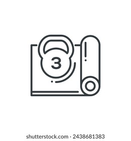 Kettle bell icon, Kettle bell vector illustration