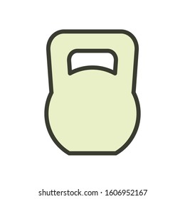 Kettle bell icon vector isolated on white background