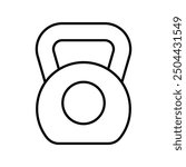 kettle bell icon with white background vector stock illustration