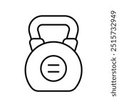 kettle bell icon with white background vector stock illustration