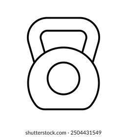 kettle bell icon with white background vector stock illustration