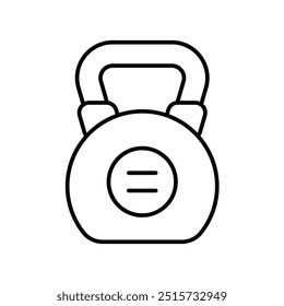 kettle bell icon with white background vector stock illustration