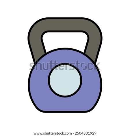 kettle bell icon with white background vector stock illustration