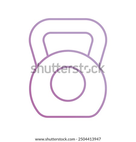 kettle bell icon with white background vector stock illustration