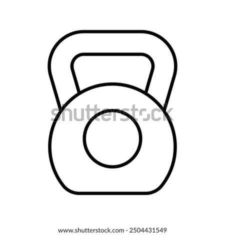 kettle bell icon with white background vector stock illustration
