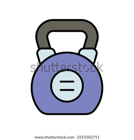 kettle bell icon with white background vector stock illustration