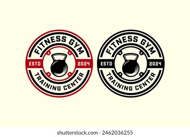 kettle bell logo design for bodybuilding, powerlifting, weightlifting, fitness and gym club