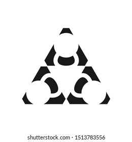 Kettle Bell Logo. Fitness Symbol. Triangle Vector Icon eps 10.