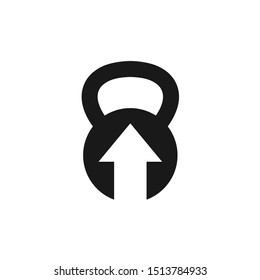 Kettle Bell Logo. Fitness Symbol. Vector Icon eps 10.