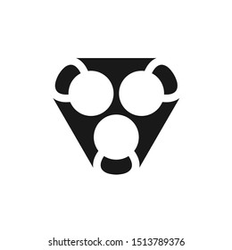 Kettle Bell Logo. Fitness Symbol. Triangle Vector Icon eps 10.