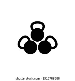 Kettle Bell Logo. Fitness Symbol. Vector Icon eps 10.