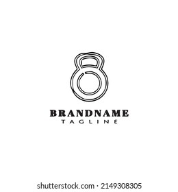 kettle bell logo icon design template modern vector illustration