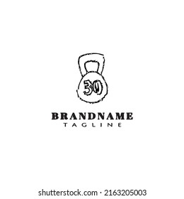 kettle bell logo icon design template modern vector illustration