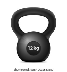 Kettle bell on a white background. Vector illustration.