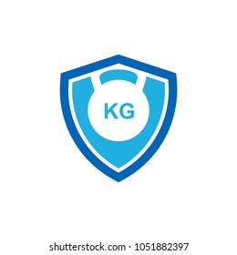 Kettle Bell Shield Logo Icon Design