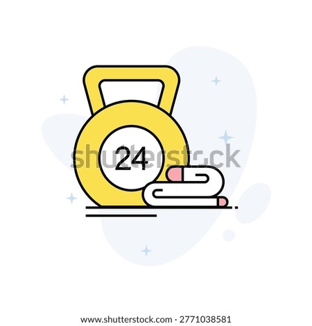 Kettle bell Vector Fill outline Icons Eps 10 File