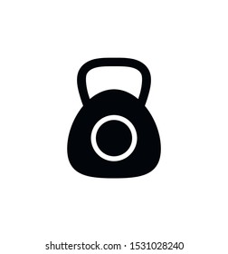 A kettle bell vector silhouette.