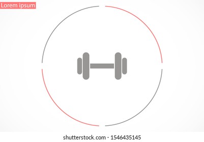 Kettle bell Weight Icon. 