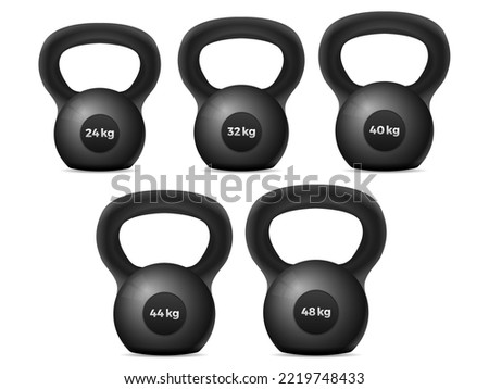 Kettle bells on a white background. Vector illustration.