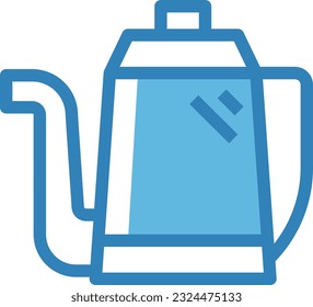 Icono azul de Kettle - Icono único, vector