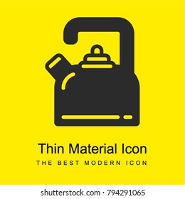 Kettle bright yellow material minimal icon or logo design