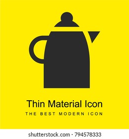 Kettle bright yellow material minimal icon or logo design
