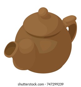 Kettle brown icon. Isometric illustration of kettle brown vector icon for web