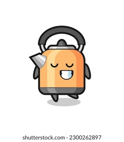 kettle cartoon illustration with a shy expression , cute style design for t shirt, sticker, logo element