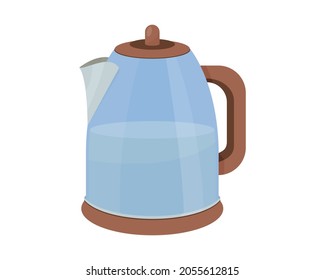 Kettle cartoon isolated . Vector cartoon icon electric teapot. Vector illustration of kettles.