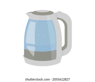 Kettle cartoon isolated . Vector cartoon icon electric teapot. Vector illustration of kettles.