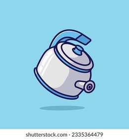 Kettle cartoon vector illustration kitchen concept icon isolated