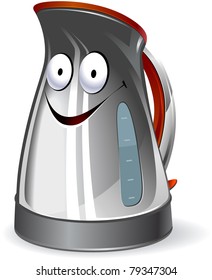 Kettle characters.  The series of the cute electronic characters in vector.
